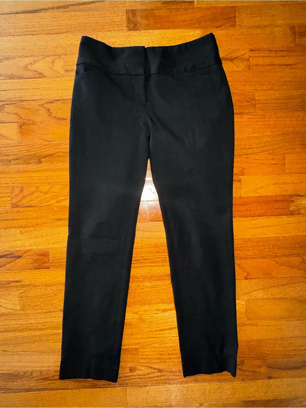 Express Black Straight-Leg Ponte Pull-On Pants